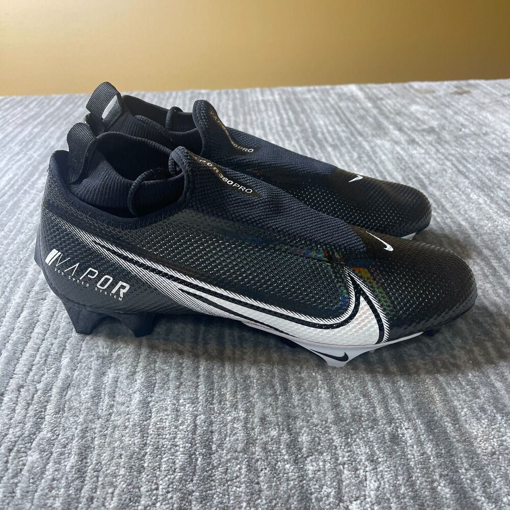 Nike Vapor Edge Pro 360 Football Cleats Mens 10.5 'Iridescent' Black/White
